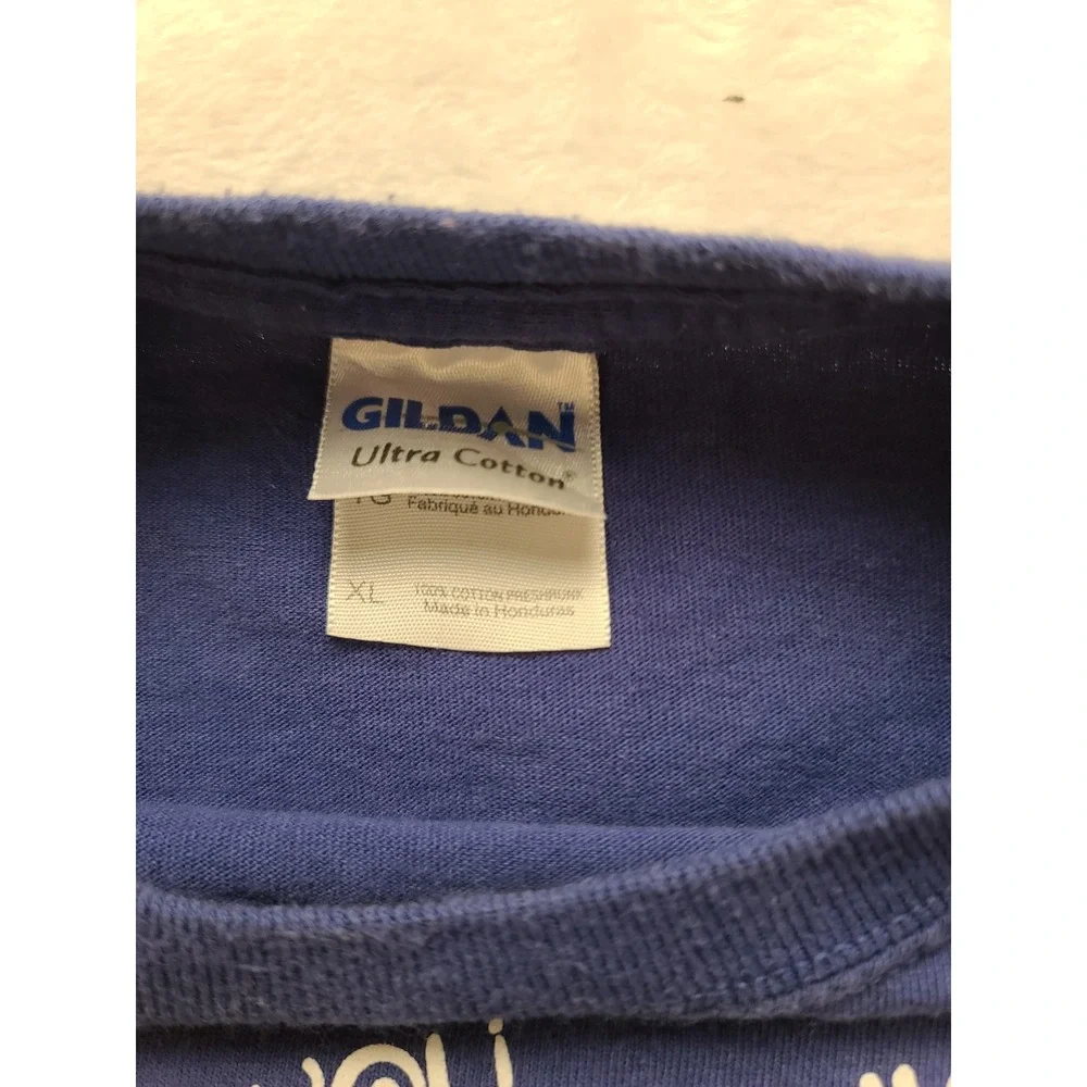 Gildan Ultra Cotton Men's‎ XL Blue Graphic T-Shirt The More You Drink Beer Humor